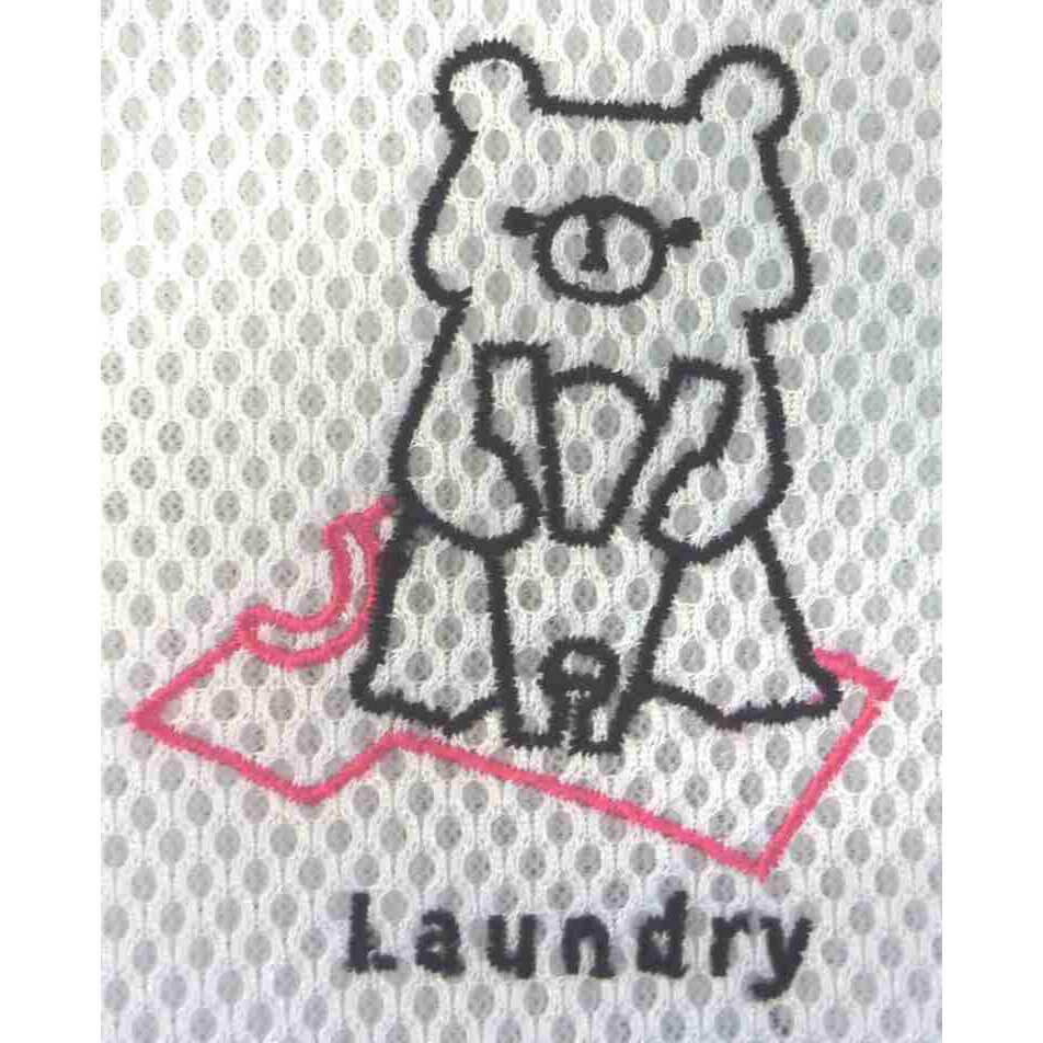 刺繍Ｗメッシュ洗濯ネット　ポーチ型
